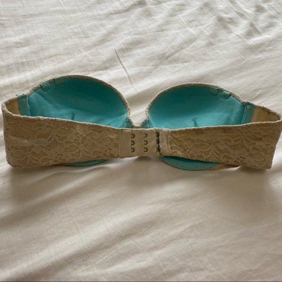 AERIE CREAM LACE STRAPLESS MIA BRA - Picture 4 of 8